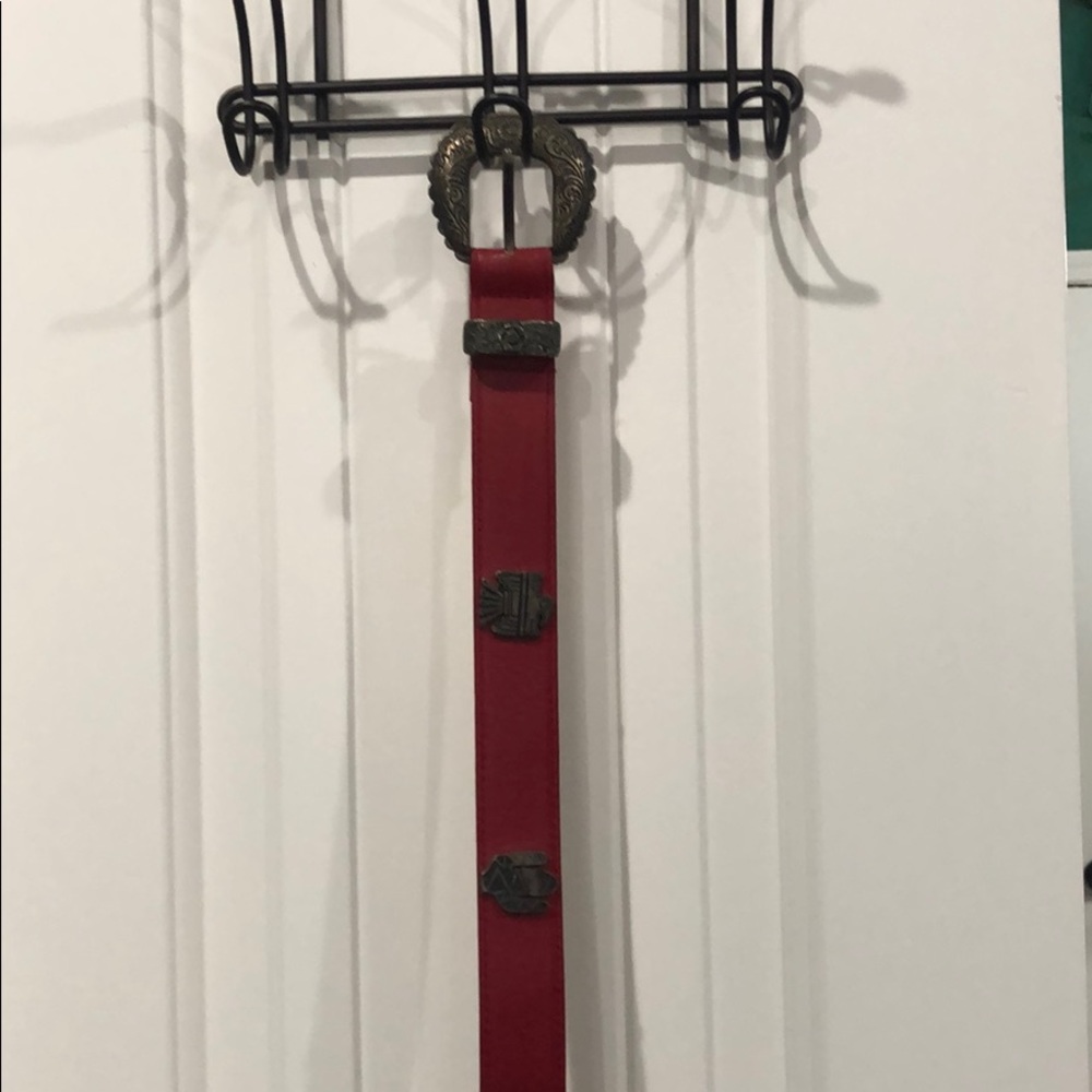 Leather southwestern belt